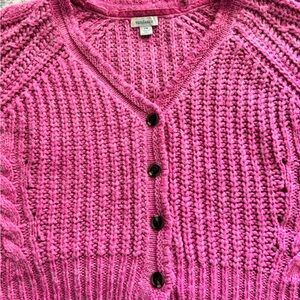 Sundance Fuchsia Button-Up Cardigan